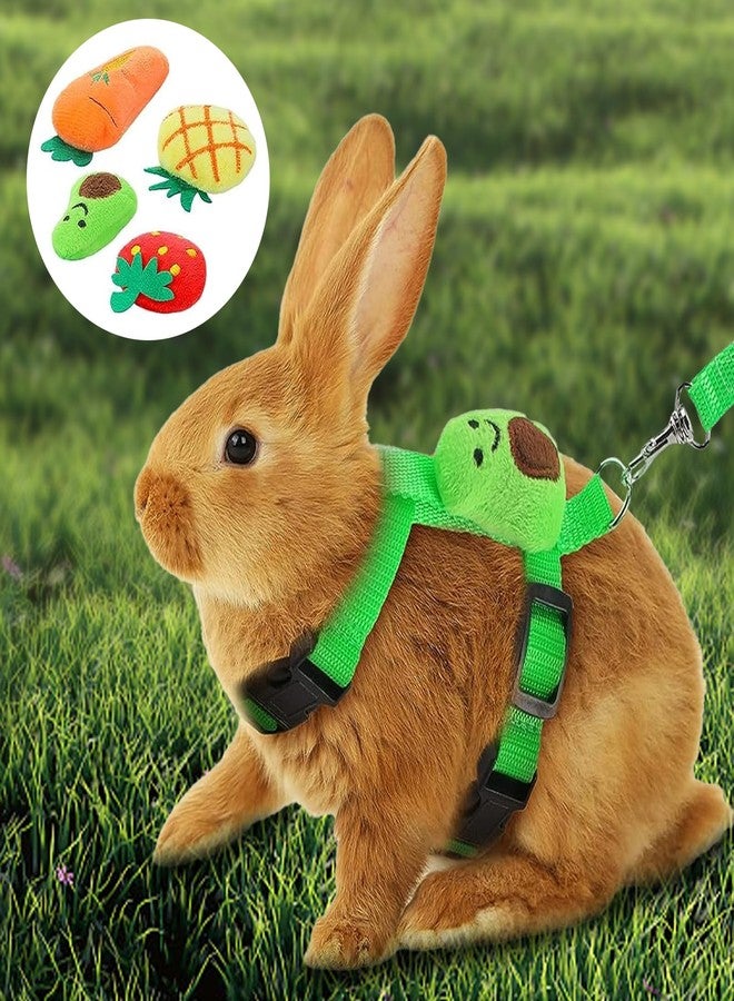 XPAPOV 4 Sets Adjustable Bunny Rabbit Harness and Leash Set Small Pet Cute Vest Harness Leash Ferret Harness Guinea Pig Harness Ferret Leash with Decorations for Bunny Kitten Puppy, Small Pets - Image 3